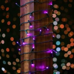 50 LED Pink LED Christmas Lights 11' Long On Green Wire -Christmas Lights Series 0031963 50 led pink led christmas lights 11 long on green wire