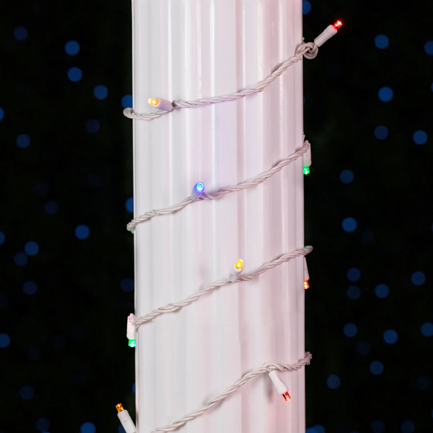 50 LED Multi LED Christmas Lights 11' Long On White Wire 8 50 LED Multi LED Christmas Lights 11' Long On White Wire - Image 8