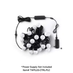 Twinkly Pro RGB G45 Festoon LED On Black Wire -Christmas Lights Series 0032179 twinkly pro rgb g45 festoon led on black wire