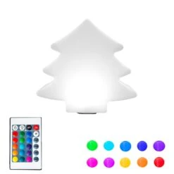 11 Inch Plastic LED Tree, RGBW, Rechargeable, Waterproof, Remote Controlled -Christmas Lights Series 0032209 11 inch plastic led tree rgbw rechargeable waterproof remote controlled