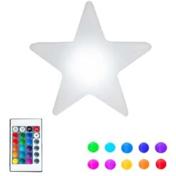 16 Inch Plastic LED Star, RGBW, Rechargeable, Waterproof, Remote Controlled -Christmas Lights Series 0032210 16 inch plastic led star rgbw rechargeable waterproof remote controlled