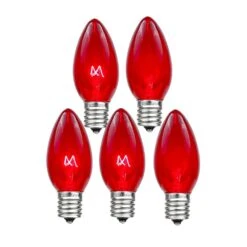 Red Twinkle C9 Bulbs 7 Watt Replacement Lamps 25 Pack -Christmas Lights Series 0032234 red twinkle c9 bulbs 7 watt replacement lamps 25 pack