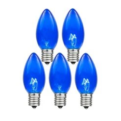 Blue Twinkle C9 Bulbs 7 Watt Replacement Lamps 25 Pack -Christmas Lights Series 0032235 blue twinkle c9 bulbs 7 watt replacement lamps 25 pack