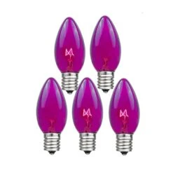 Purple Twinkle C9 Bulbs 7 Watt Replacement Lamps 25 Pack -Christmas Lights Series 0032240 purple twinkle c9 bulbs 7 watt replacement lamps 25 pack