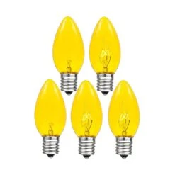Yellow Twinkle C9 Bulbs 7 Watt Replacement Lamps 25 Pack -Christmas Lights Series 0032241 yellow twinkle c9 bulbs 7 watt replacement lamps 25 pack