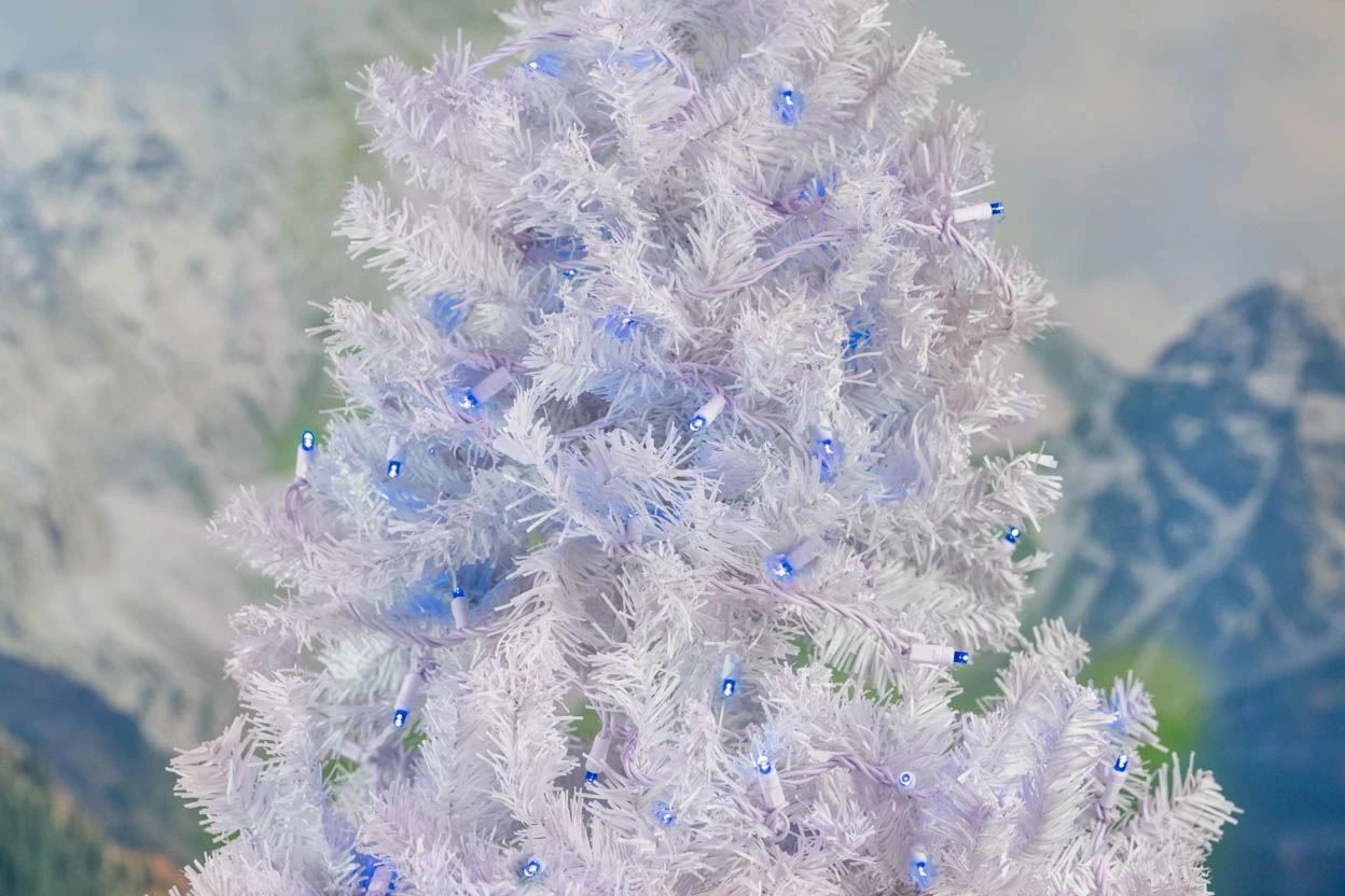 50 LED Blue LED Christmas Lights 11' Long On White Wire 8 50 LED Blue LED Christmas Lights 11' Long On White Wire - Image 8