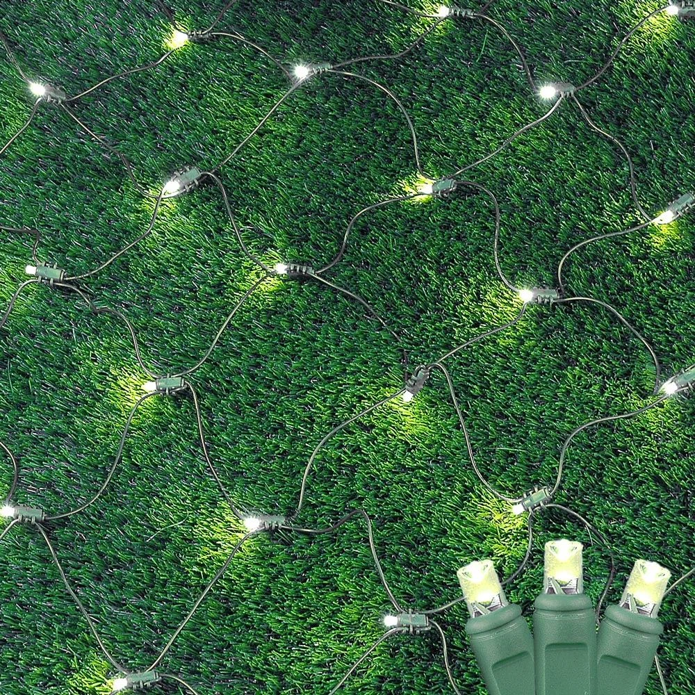 Warm White LED Net Lights 2x10 Green Wire 3 Warm White LED Net Lights 2x10 Green Wire - Image 3