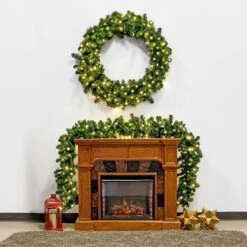 60" Commercial Colorado Pine Wreath -Christmas Lights Series 0032339 60 commercial colorado pine wreath