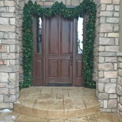 9' Lighted Deluxe Colorado Pine Garland -Christmas Lights Series 0032351 9 lighted deluxe colorado pine garland