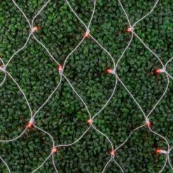Red LED Net Lights, White Wire 4x6 -Christmas Lights Series 0032475 red led net lights white wire 4x6 1