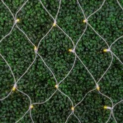 Yellow LED Net Lights, White Wire 4x6 -Christmas Lights Series 0032481 yellow led net lights white wire 4x6 1