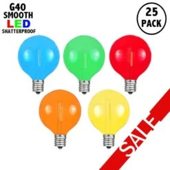 Multi - G40 - Plastic Filament LED Replacement Bulbs - 25 Pack