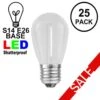 Pure White S14 LED Plastic Filament Medium Base E26 Bulbs - 25pk