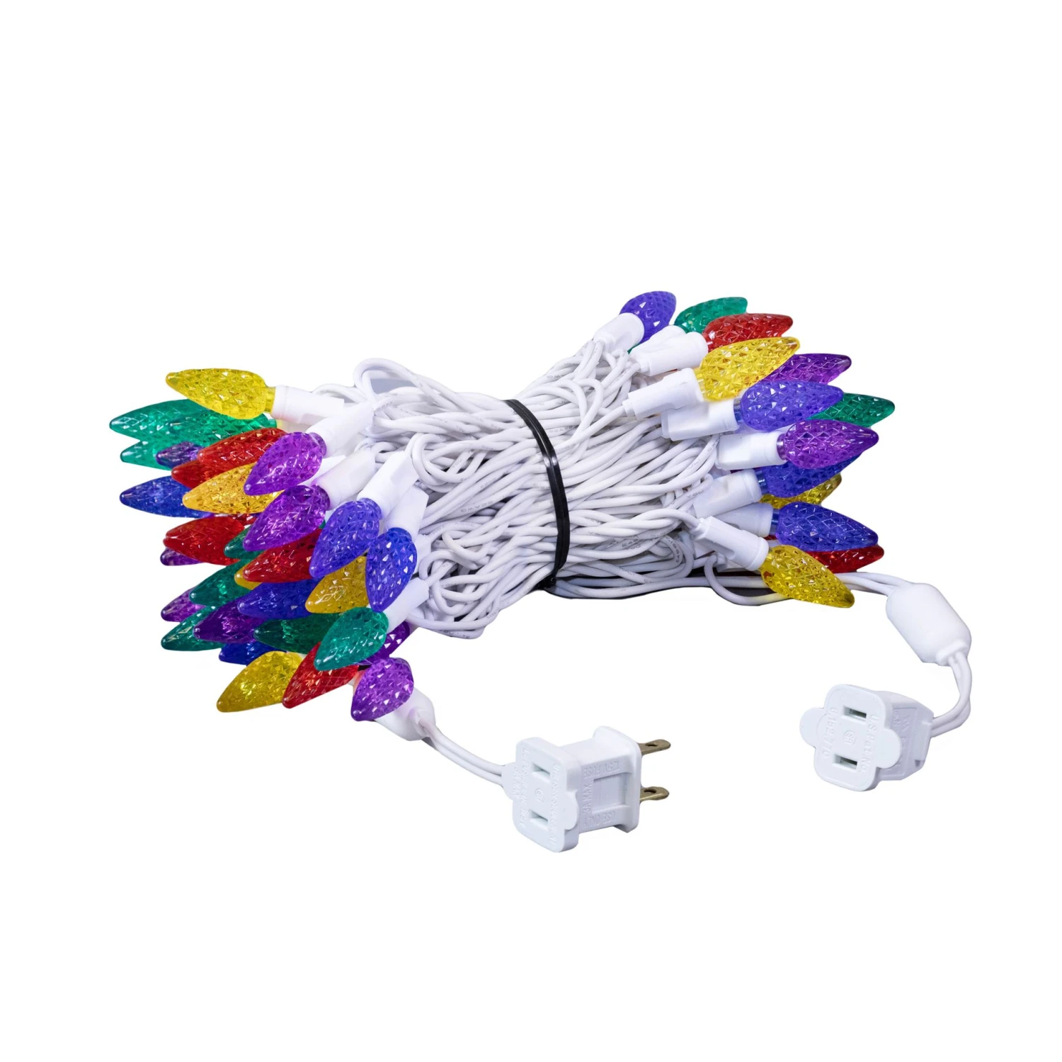 Rainbow 70 LED C6 Strawberry Mini Lights Commercial Grade On White Wire 3 Rainbow 70 LED C6 Strawberry Mini Lights Commercial Grade On White Wire - Image 3