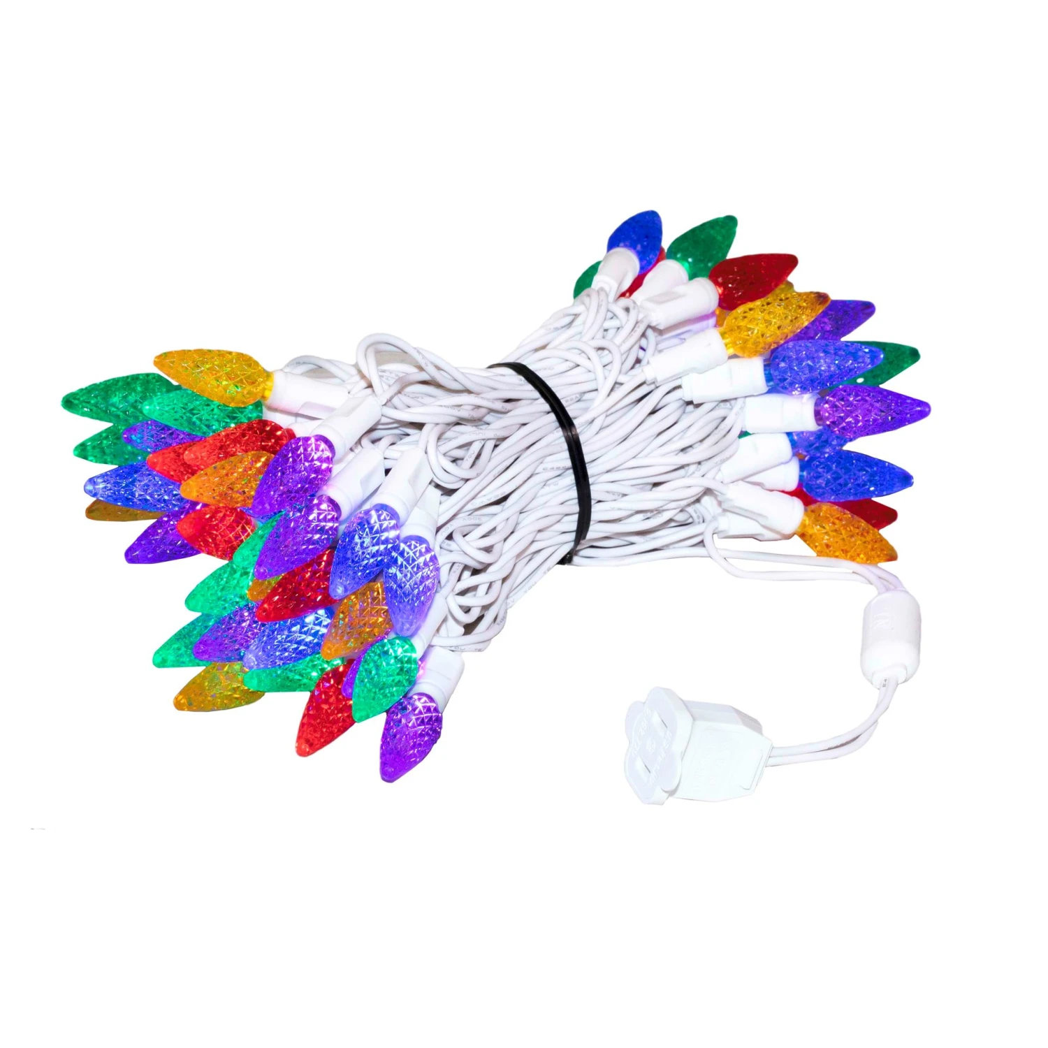 Rainbow 70 LED C6 Strawberry Mini Lights Commercial Grade On White Wire 2 Rainbow 70 LED C6 Strawberry Mini Lights Commercial Grade On White Wire - Image 2