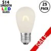 Frosted Warm White S14 U-Shaped LED Glass Flex Filament Replacement Bulbs 25 Pack