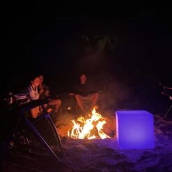 16 Inch Plastic LED Cube, RGBW, Rechargeable, Waterproof, Remote Controlled -Christmas Lights Series 0032590 16 inch plastic led cube rgbw rechargeable waterproof remote controlled