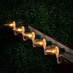 100 C9 Christmas Light Set - Clear Bulbs - Green Wire -Christmas Lights Series 0032773 100 c9 christmas light set clear bulbs green wire