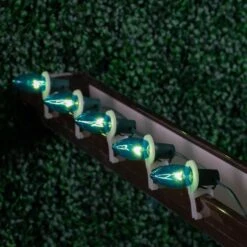 100 C9 Christmas Light Set - Teal Bulbs - Green Wire 15 100 C9 Christmas Light Set - Teal Bulbs - Green Wire -Christmas Lights Series 0032781 100 c9 christmas light set teal bulbs green wire