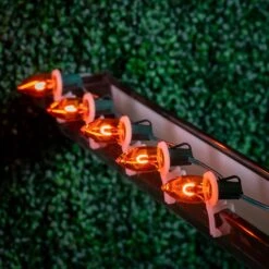 Amber C9 U-Shaped LED Plastic Flex Filament Replacement Bulbs 25 Pack -Christmas Lights Series 0032848 amber c9 u shaped led plastic flex filament replacement bulbs 25 pack