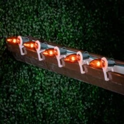 Amber (Orange) Smooth Glass C9 LED Bulbs - 25k 13 Amber (Orange) Smooth Glass C9 LED Bulbs - 25k -Christmas Lights Series 0032882 amber orange smooth glass c9 led bulbs 25k