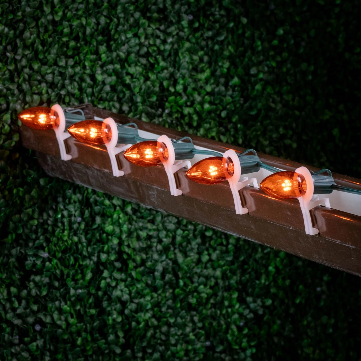 Amber (Orange) Smooth Glass C9 LED Bulbs - 25k 7 Amber (Orange) Smooth Glass C9 LED Bulbs - 25k - Image 7