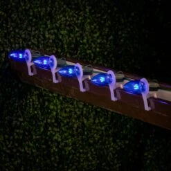 Blue Smooth Glass C9 LED Bulbs - 25pk -Christmas Lights Series 0032885 blue smooth glass c9 led bulbs 25pk