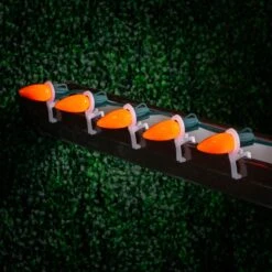 C9 - Orange - Ceramic (plastic) LED Replacement Bulbs - 25 Pack -Christmas Lights Series 0032924 c9 orange ceramic plastic led replacement bulbs 25 pack