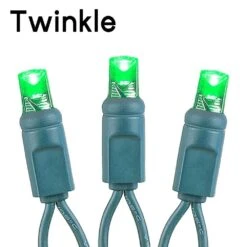 *NEW* True Twinkle LED Christmas Lights 50 LED Green 25' Long Green Wire -Christmas Lights Series 0032958 new true twinkle led christmas lights 50 led green 25 long green wire