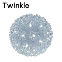 50 Twinkle LED 6" Sphere Pure White 8 50 Twinkle LED 6" Sphere Pure White -Christmas Lights Series 0032974 50 twinkle led 6 sphere pure white