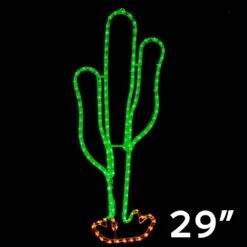 29" Cactus LED Rope Light Motif 8 29" Cactus LED Rope Light Motif -Christmas Lights Series 0032980 29 cactus led rope light motif