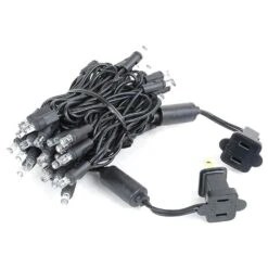 50 LED Pure White LED Christmas Lights 11' Long On Black Wire -Christmas Lights Series 0033146 50 led pure white led christmas lights 11 long on black wire