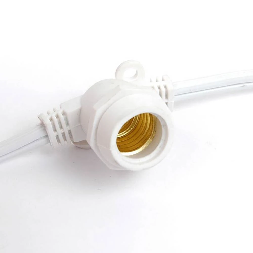 100' White Commercial Grade Stringer 80 Intermediate (e17) Base Sockets 2 100' White Commercial Grade Stringer 80 Intermediate (e17) Base Sockets - Image 2