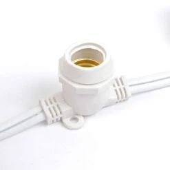 100' White Commercial Grade Stringer 80 Intermediate (e17) Base Sockets 10 100' White Commercial Grade Stringer 80 Intermediate (e17) Base Sockets -Christmas Lights Series 0033224 100 white commercial grade stringer 80 intermediate e17 base sockets