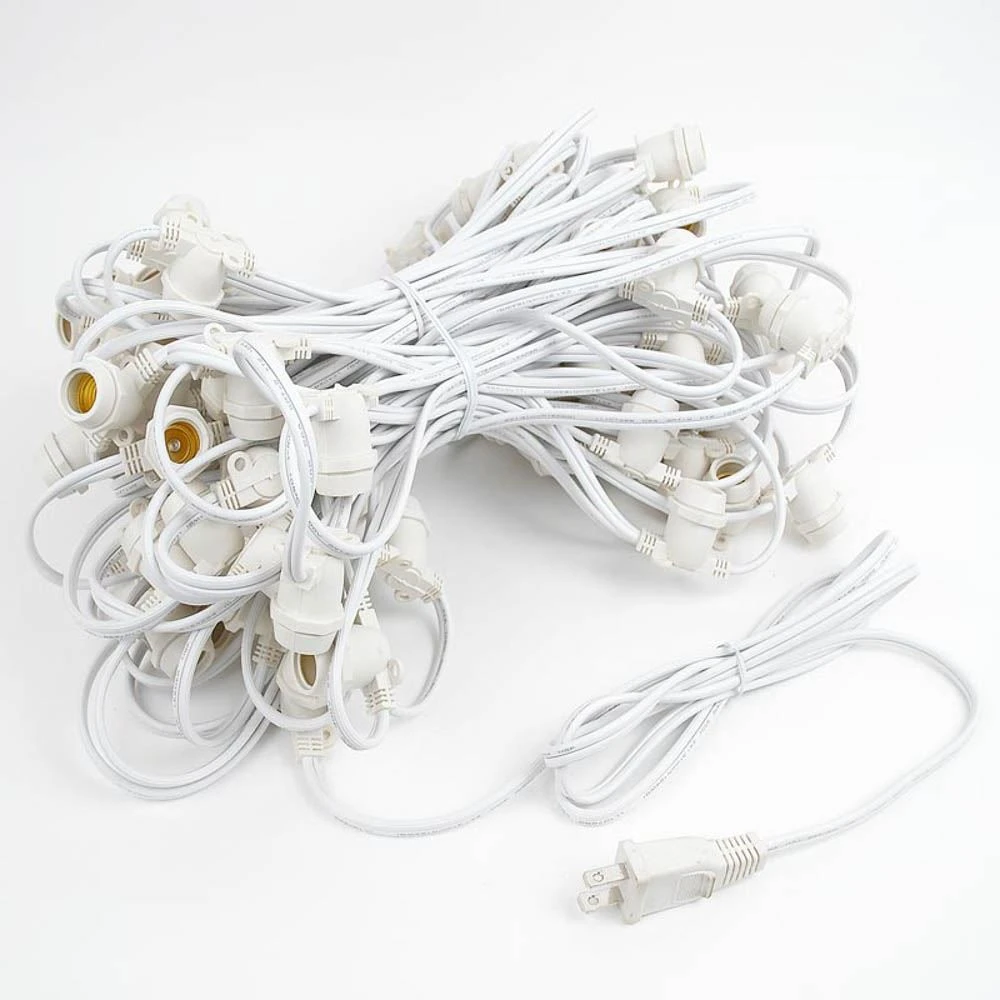 100' White Commercial Grade Stringer 80 Intermediate (e17) Base Sockets 6 100' White Commercial Grade Stringer 80 Intermediate (e17) Base Sockets - Image 6