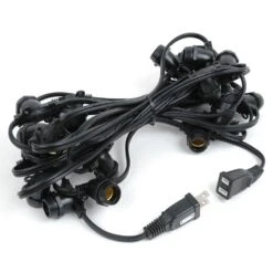 25' Black Commercial Grade Stringer E17 Base -Christmas Lights Series 0033247 25 black commercial grade stringer e17 base