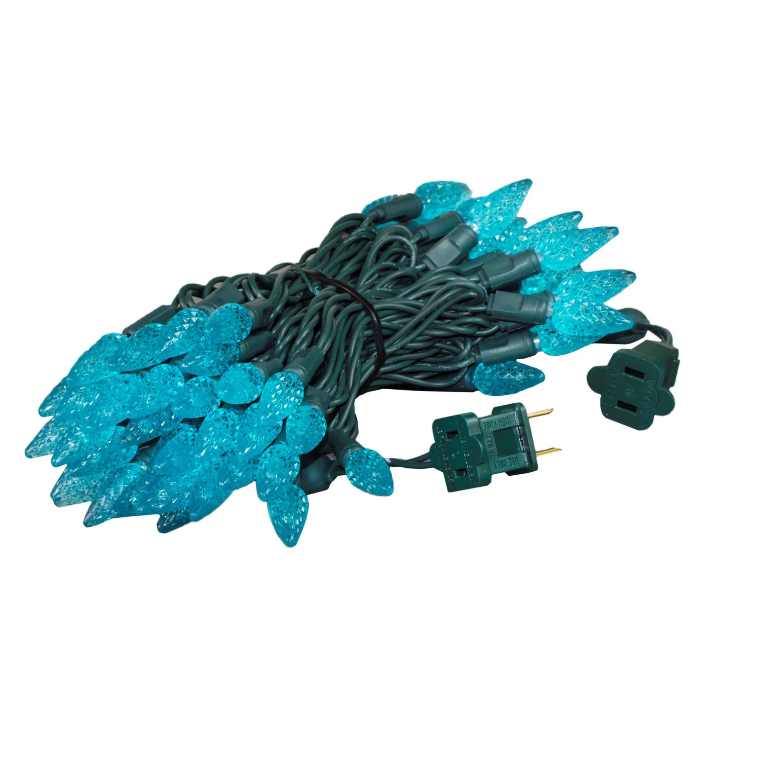 *NEW* True Twinkle Teal 70 LED C6 Strawberry Mini Lights Commercial Grade On Green Wire 7 *NEW* True Twinkle Teal 70 LED C6 Strawberry Mini Lights Commercial Grade On Green Wire - Image 7