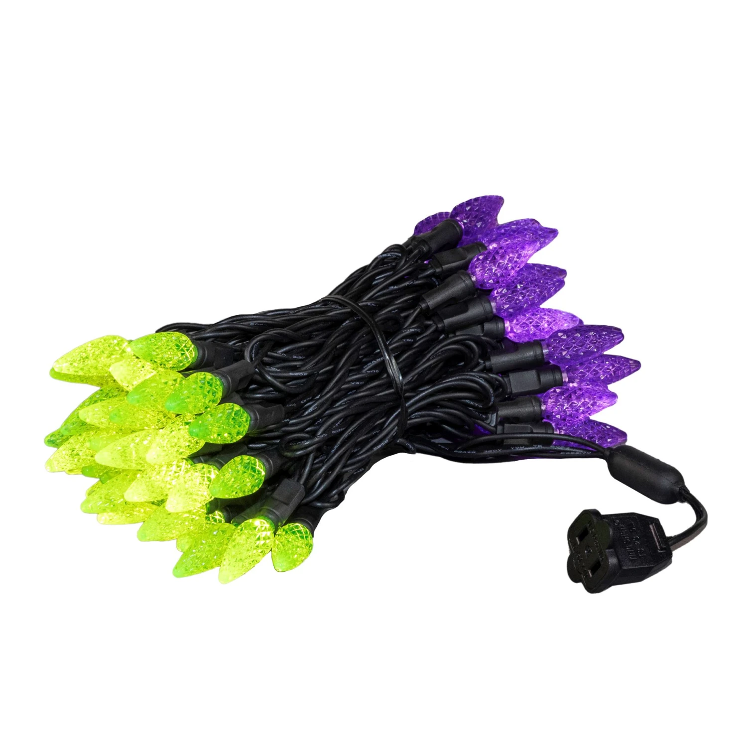 *NEW* True Twinkle Purple/Lime 70 LED C6 Strawberry Mini Lights Commercial Grade On Black Wire 2 *NEW* True Twinkle Purple/Lime 70 LED C6 Strawberry Mini Lights Commercial Grade On Black Wire - Image 2