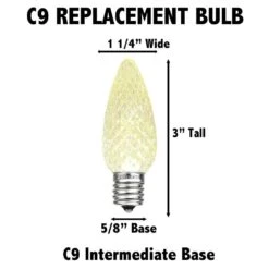 Red/Green C9 LED Replacement Bulbs 25 Pack -Christmas Lights Series 0033376 redgreen c9 led replacement bulbs 25 pack