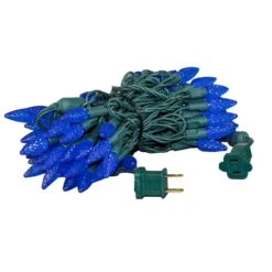 *NEW* True Twinkle Blue 70 LED C6 Strawberry Mini Lights Commercial Grade On Green Wire -Christmas Lights Series 0033469 new true twinkle blue 70 led c6 strawberry mini lights commercial grade on green wire