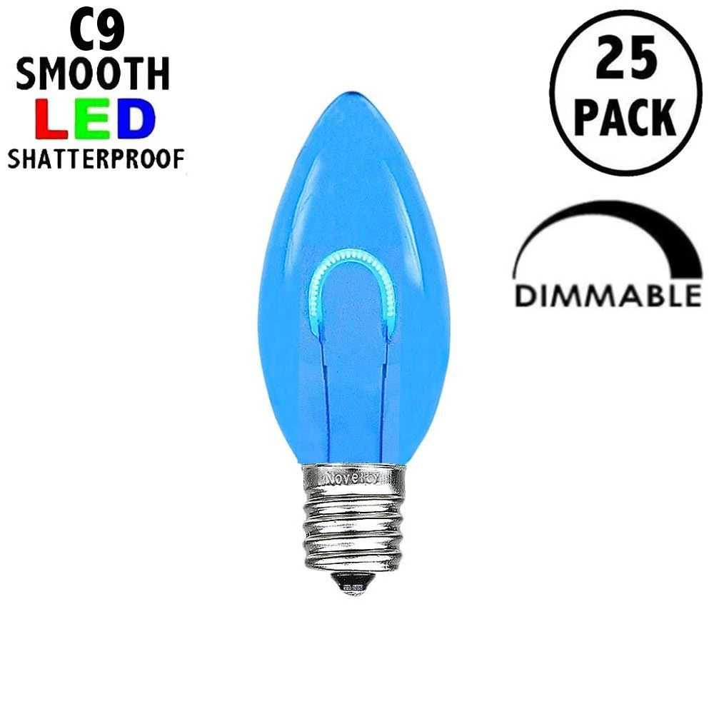 Blue C9 U-Shaped LED Plastic Flex Filament Replacement Bulbs 25 Pack 2 Blue C9 U-Shaped LED Plastic Flex Filament Replacement Bulbs 25 Pack - Image 2