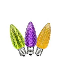 Lime/Purple/Orange C7 LED Replacement Bulbs 25 Pack -Christmas Lights Series 0033505 limepurpleorange c7 led replacement bulbs 25 pack