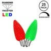 Red/Green C7 LED Replacement Bulbs 25 Pack