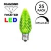 Lime Green C7 LED Replacement Bulbs 25 Pack