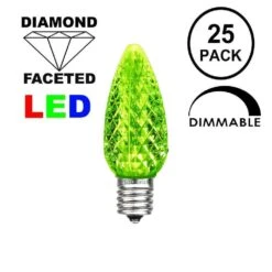 Lime Green C7 LED Replacement Bulbs 25 Pack