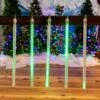 24" LED Cascading Meteor Starfall Tube Green Pack Of 5