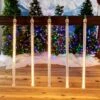 24" LED Cascading Meteor Starfall Tube Warm White Pack Of 5