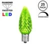 Lime Green C9 LED Replacement Bulbs 25 Pack