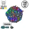 100 RGB + Warm White LED 6" Spacing Green Wire Coaxial W/o Power Supply & Remote