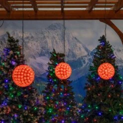 Amber/Orange 50 Light Mini Starlight Sphere 6" -Christmas Lights Series 0033627 amberorange 50 light mini starlight sphere 6